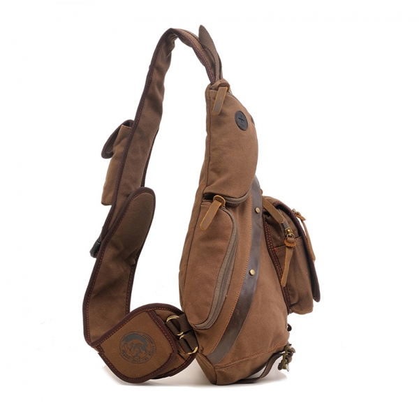 AUGUR Men Chest BackPack Bag Satchel Single Shoulder Bag Fashion Canvas Sling Bag - Image 2