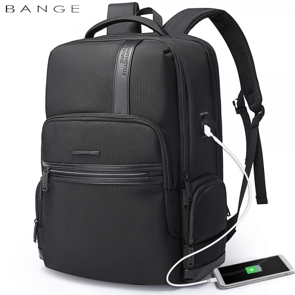 BANGE 15.6 Inch Simple Computer Business Backpack MultiFunction USB Charging Large Capacity Water and Corrosion Resistance - Image 2