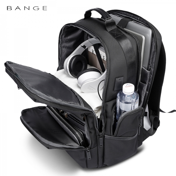 BANGE Mens 15.6 Inch Laptop Business Backpack MultiFunction USB Charging Large Capacity Water and Corrosion Resistance - Image 3