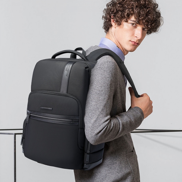 BANGE 15.6 Inch Simple Computer Business Backpack MultiFunction USB Charging Large Capacity Water and Corrosion Resistance