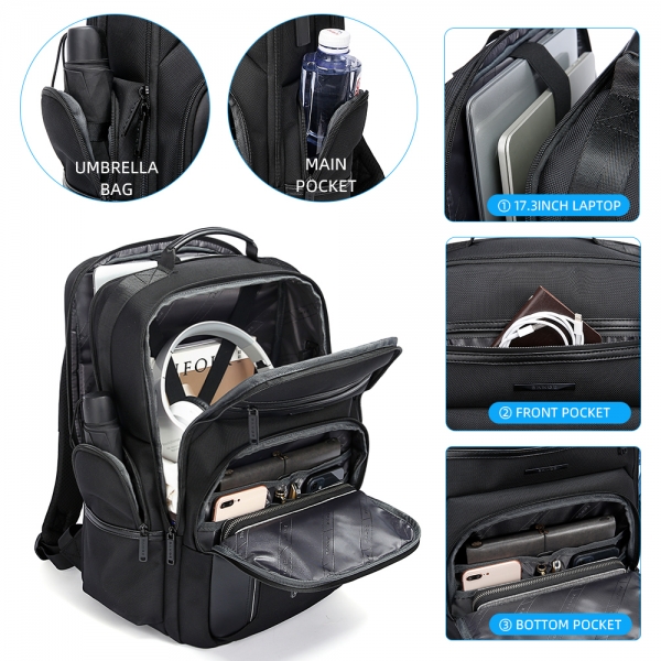 BANGE 15.6 Inch Laptop Backpack MultiFunction USB Charging Large Capacity Water and Corrosion Resistance - Image 2