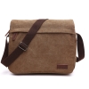 Fashion Canvas Messenger Shoulder Bag Satchel Bag Buckle Casual Crossbody Bag Korean Trend Simple Solid Cross-bag