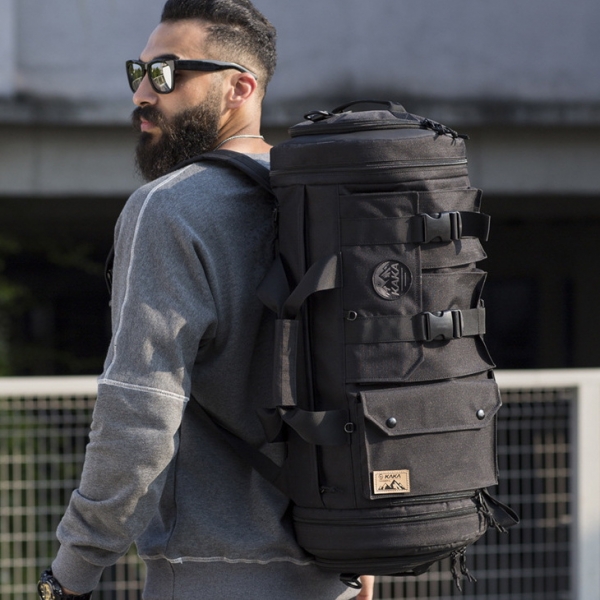 KAKA Fashion Gym Bag Fitness Travel Sports Shoulder Waterproof Backpack High Capacity Climbing Camping Trekking Bag