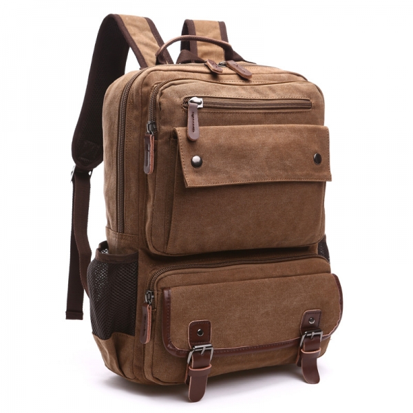 Men's Backpack Vintage Canvas Backpack School Bag Travel Bag Large Capacity Laptop Backpack