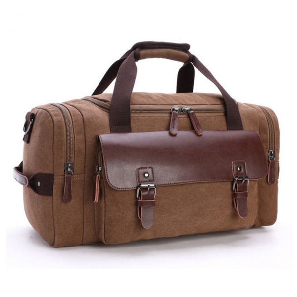 Men's Canvas Vintage Travel Bags Large Capacity Tote Shoulder Bag Daily Bolsa Multifunction Duffel Bag