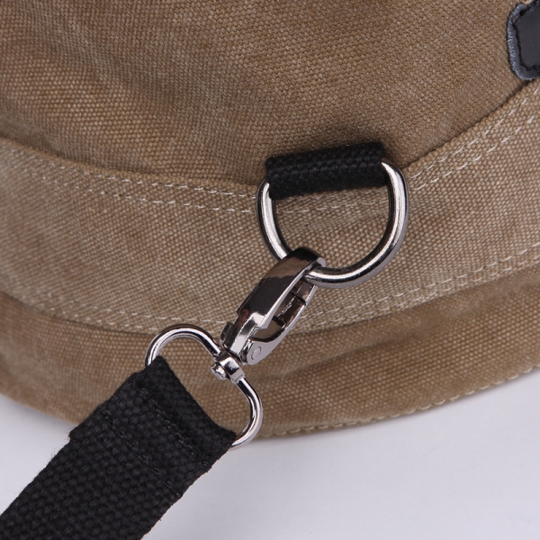 Unisex Canvas Backpack Bucket Drawstring Backpack Travel Luggage Casual Laptop Rucksack - Image 5