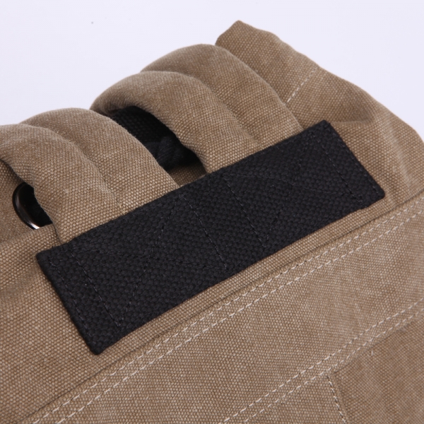 Unisex Canvas Backpack Bucket Drawstring Backpack Travel Luggage Casual Laptop Rucksack - Image 6