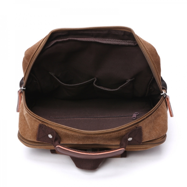 High Quality Fashion College Student Laptop Bag Vintage Canvas Backpack Large Capacity Travel Shoulder Bag - Image 6