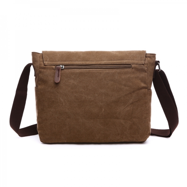 Large Vintage Canvas Messenger Retro Casual Office Travel Shoulder Bag Crossbody Bags 15 inch Laptop Bag - Image 2