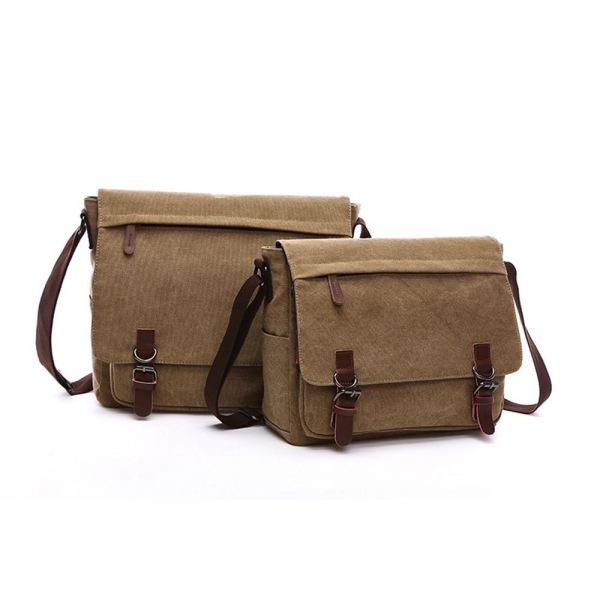 Large Vintage Canvas Messenger Retro Casual Office Travel Shoulder Bag Crossbody Bags 15 inch Laptop Bag