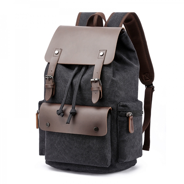 Unisex Vintage Canvas Backpack Travel Mochila Casual Laptop School Bag - Image 4