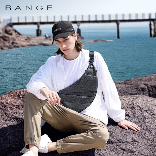 BANGE Fashion Waterproof Lightweight Expansion Anti-Extrusion Trendy Irregular Shape Korean Style Messenger Bag - Image 6