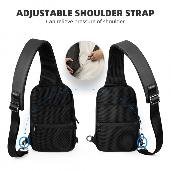 Mark Ryden TSA Lock Crossbody Men Waterproof USB Charging Shoulder Bag Short Trip Messengers Sling Bag - Image 4
