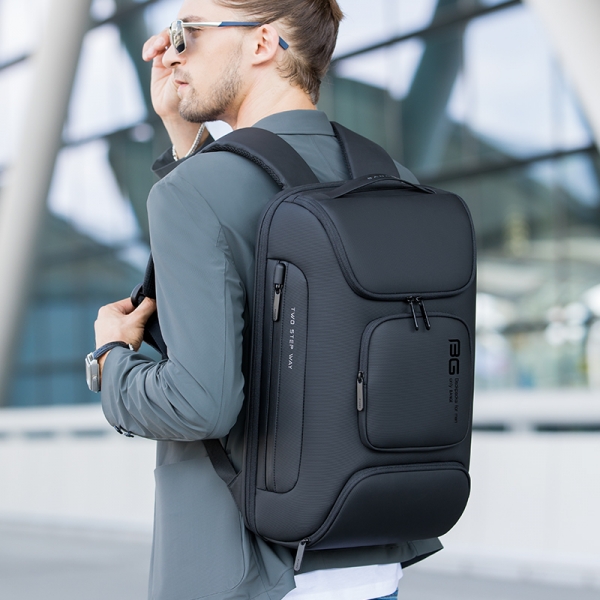 BANGE Anti-theft Big Capacity USB Charging Backpack Water-resistant Oxford Casual Travel Bag - Image 3