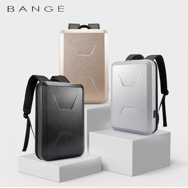BANGE Hard Shell Waterproof Scratch Resistant Ultra Light and Convenient Men's Laptop Backpack - Image 6