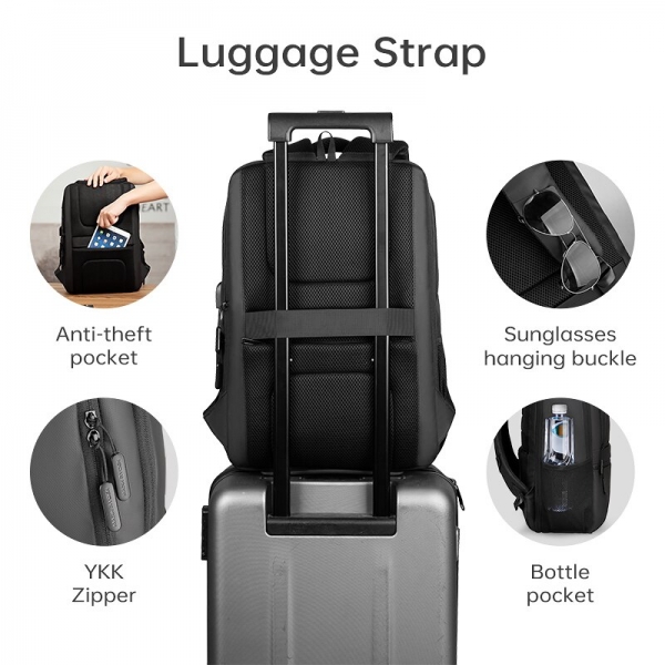 Mark Ryden Expandable Business Travel Backpack Daily Work Laptop USB Charging Bag Multifunctional Water Repellent - Image 2