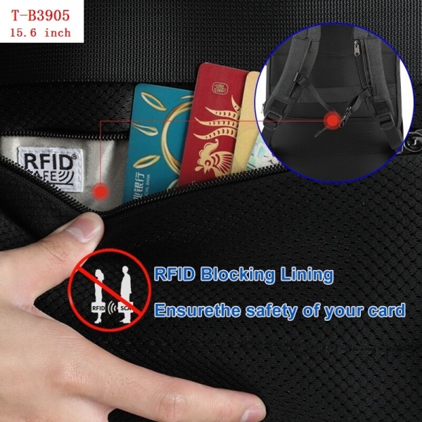 Tigernu Fashion Backpack For Men 15.6/19 inch Laptop Backpack Anti-theft Travel Backpack - Image 5