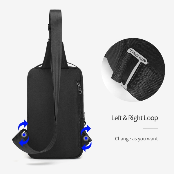 Tigernu Men's Chest Bag 9.7 inch Tablet Street Style Shoulder Bag Casual Sling Bag Short Trip Travel Crossing Pack for Teenager - Image 5
