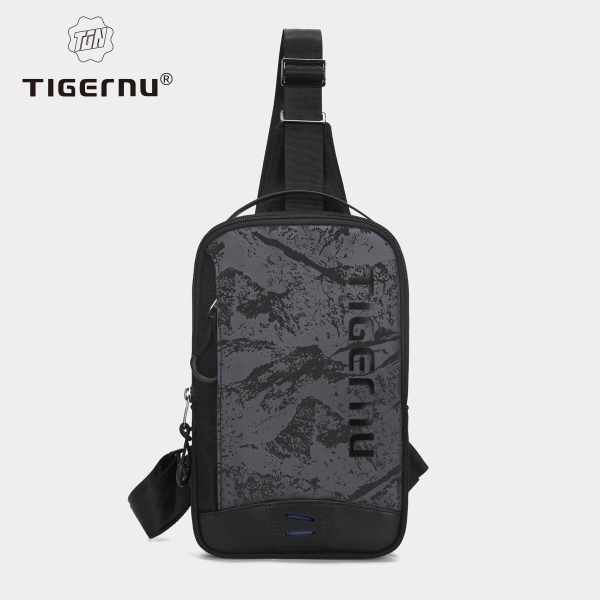 Tigernu Men's Chest Bag 9.7 inch Tablet Street Style Shoulder Bag Casual Sling Bag Short Trip Travel Crossing Pack for Teenager