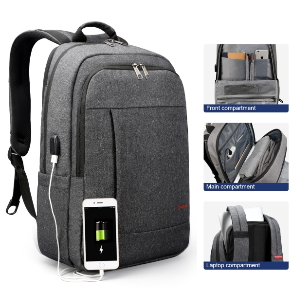 Tigernu Men Anti-theft USB Backpack 15.6 inch Laptop Backpack Boy School Bag Female Male Travel Mochila - Image 4