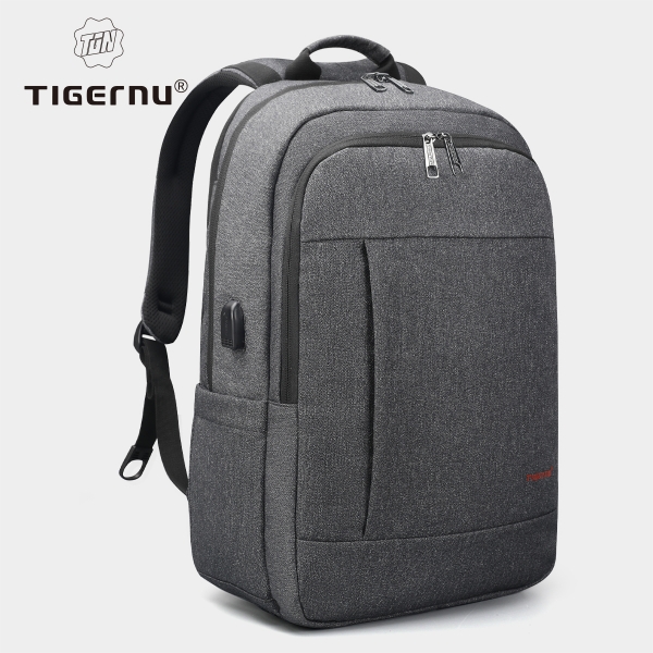 Tigernu Men Anti-theft USB Backpack 15.6 inch Laptop Backpack Boy School Bag Female Male Travel Mochila