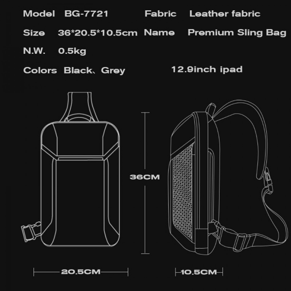 BANGE New Shoulder Bag Crossbody Bag Short Travel Messenger Chest Sling Fashion Bag - Image 4