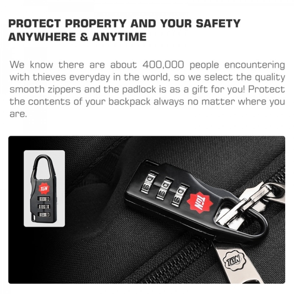 TIGERNU Backpack 15.6' Laptop Backpack Anti-Theft Backpack Bag College Waterproof Schoolbag Travel Bag - Image 6