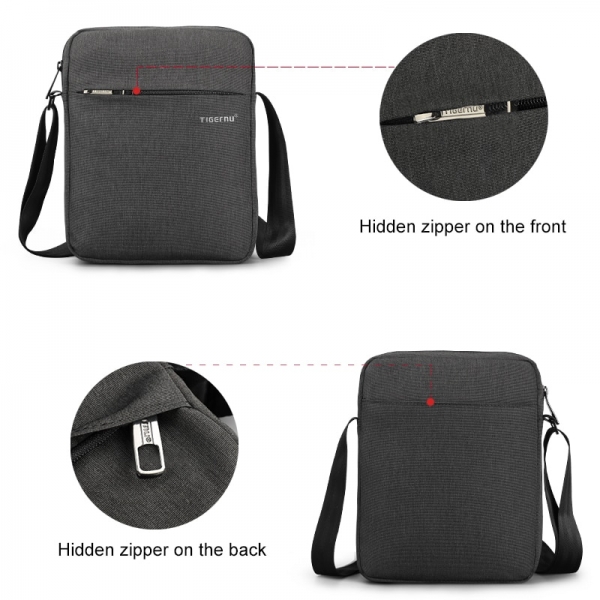 Men's Messenger Bag Waterproof Shoulder Bag Short Trip Bag Crossbody Bag Mini Sling Bag - Image 5