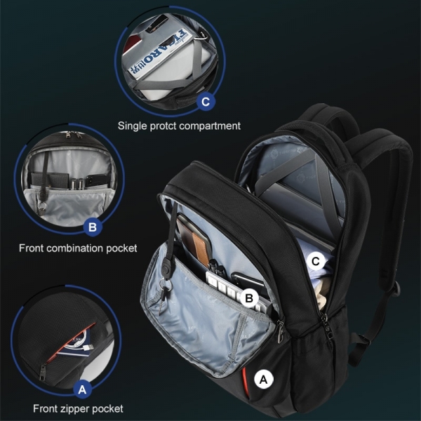 TIGERNU RFID Anti-Theft Backpack 15.6" Laptop Backpack USB Charging Unisex Waterproof School Bag Mochila - Image 2