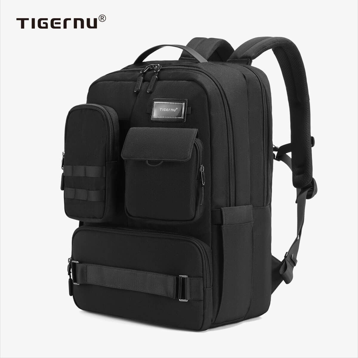 Tigernu Doublelayer Backpack 17.3" Laptop Men Waterproof Trave Bag