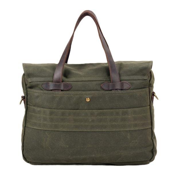 Vintage Soft Oil Wax Canvas Travel Briefcase Leisure Bag Fashion Large Capacity Briefcase Portable Messenger Bag - Image 4