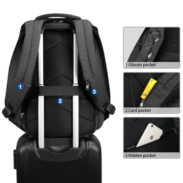 Tigernu Anti Theft Backpack 15.6 inch Laptop Backpack For Men Causal College Schoolbag Travel Bag - Image 5