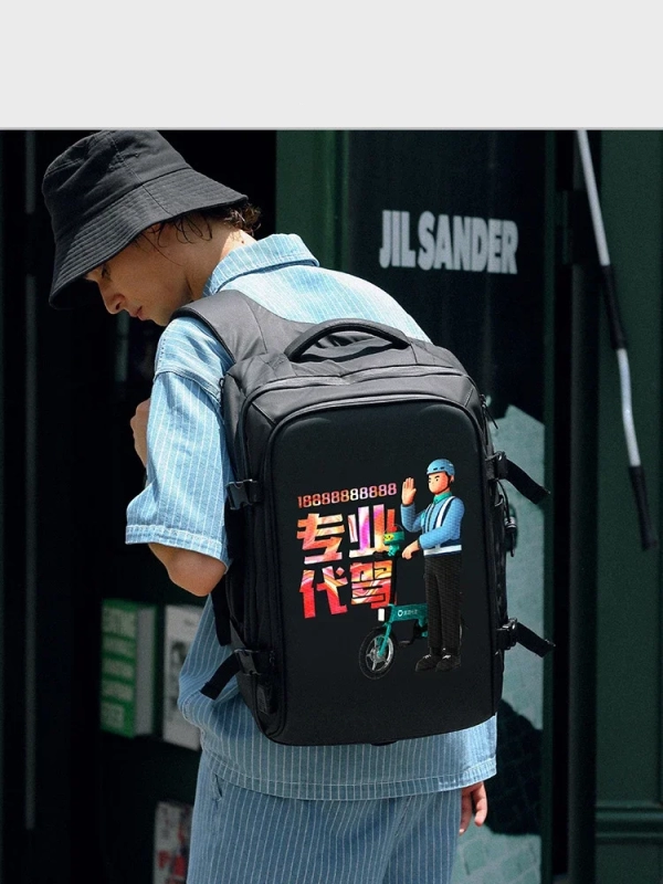 Upgraded LED Display Backpack Clearer and more Fitting Screen Multimedia Advertising Smart Programmable Screen Backpack  (PRO) - Image 3