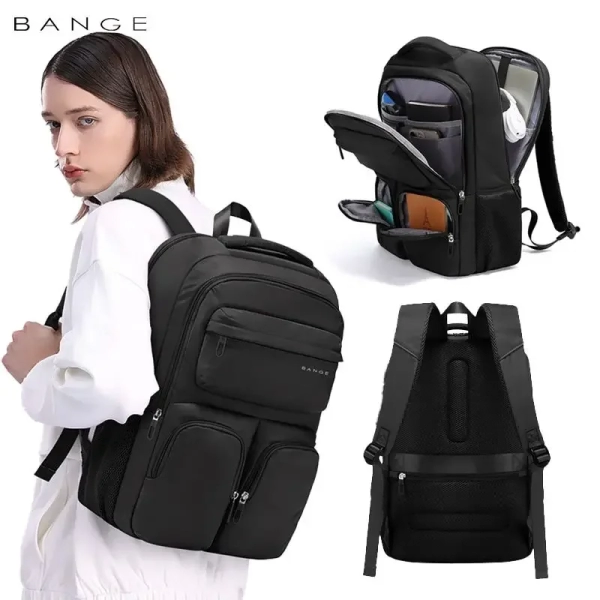 BANGE Every Day Carry Backpack City Commute Laptop Backpack Waterproof Travel Bag Cool Business Rucksack - Image 3