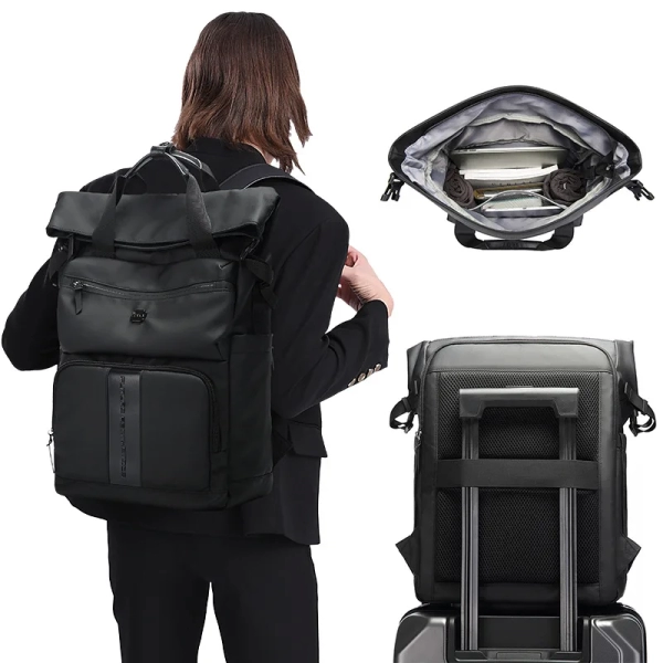 KAKA Men's Business Backpack: Stylish Laptop Rucksack for Outdoor Travel and School Use