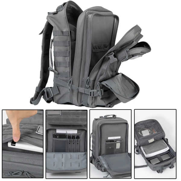 Tactical 3P Backpack for Outdoor Adventure: 45L Capacity, Molle System, Ideal for Survival and Hiking - Image 5