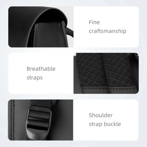 Mark Ryden Business Black Slim Backpack: Stylish 15.6-Inch Fashionable Men's Backpack with Magnetic Clasp for Casual Student Book Bag - Image 3