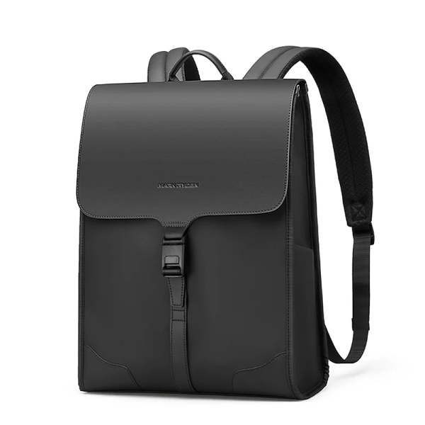 Mark Ryden Business Black Slim Backpack: Stylish 15.6-Inch Fashionable Men's Backpack with Magnetic Clasp for Casual Student Book Bag