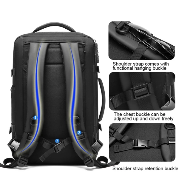 OONO Waterproof Backpack of Large Capacity, High Quality and Practical Multi-Pocket Design - Image 4