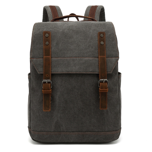 Vintage Canvas Backpack Laptop College Student School Bag For Teenager Large Capacity Classic Backpack