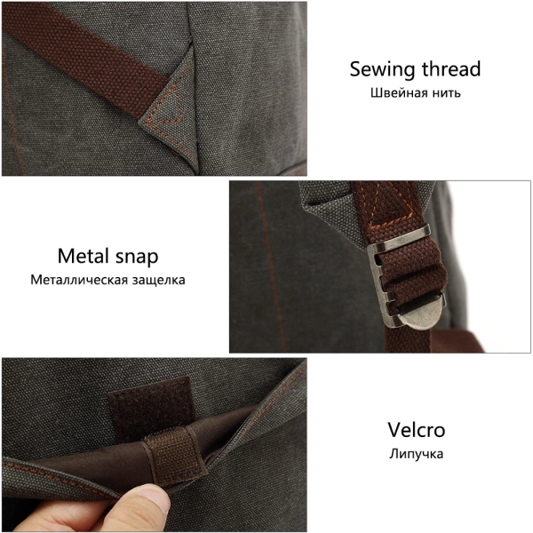 Vintage Canvas Backpack Laptop College Student School Bag For Teenager Large Capacity Classic Backpack - Image 5